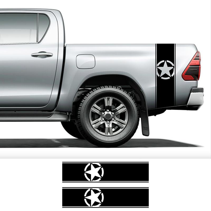 Car Universal Stickers For Ford F150 GMC Sierra Toyota Hilux Dodge Ram Isuzu Dmax Pickup Truck Auto Bed Side Decal Accessories