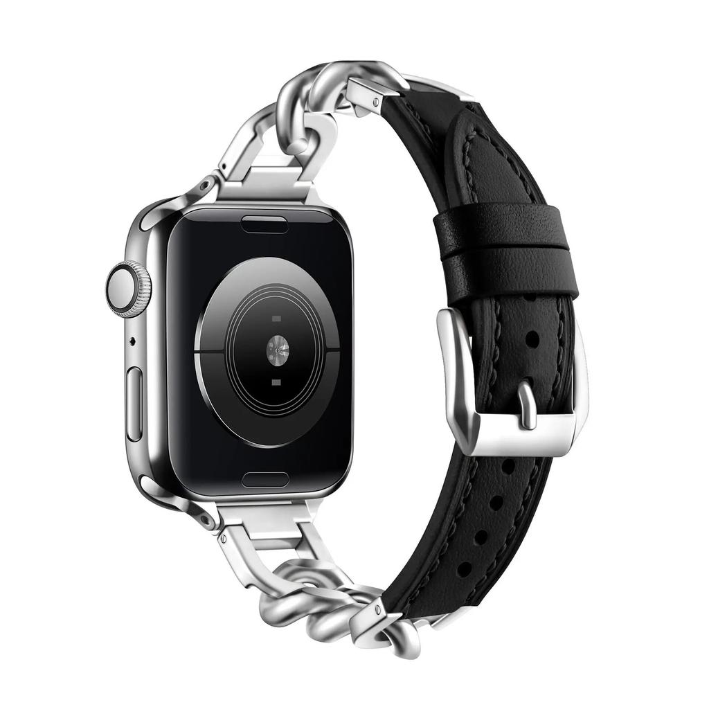 Kovový kožený řemínek pro Apple Watch řemínek 45 mm 44 mm 42 mm 41 mm 40 mm 49 mm 38 mm pro Iwatch Ultra2 9 8 7 6 5 4 SE Vyměnit náramek