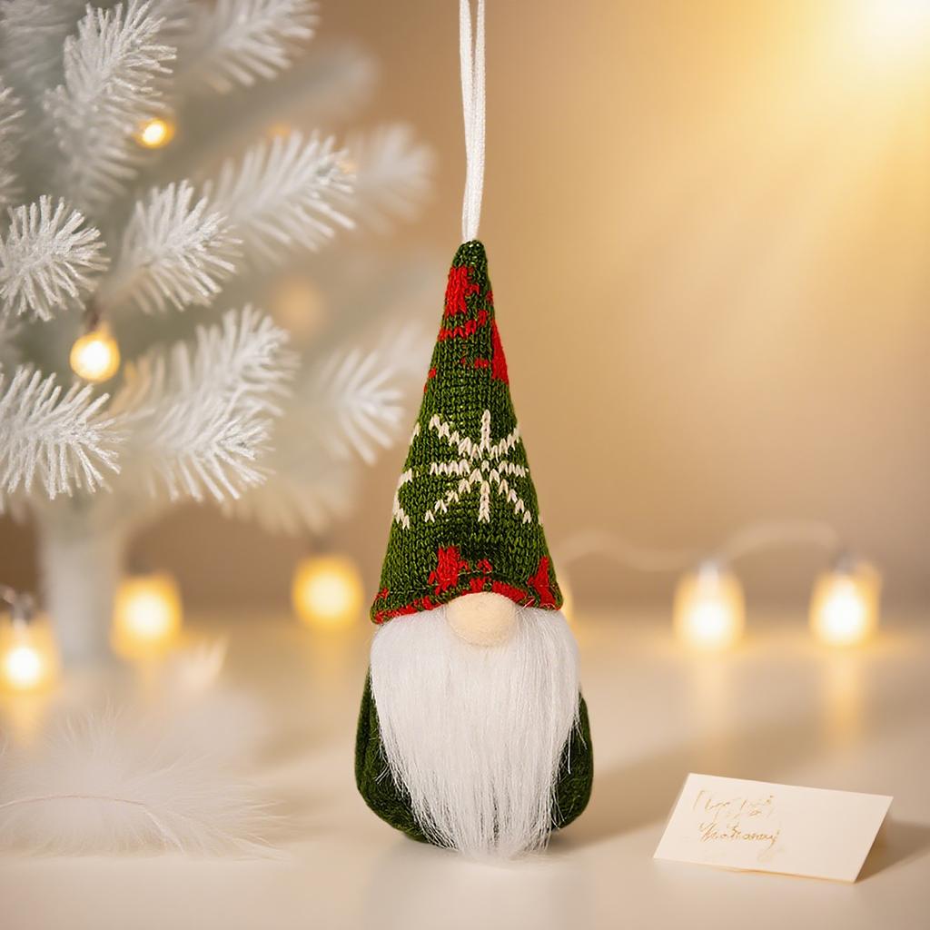 Christmas Decorations Creative Colorful Knitted Santa Faceless Old Man Pendant Goblin Pendant Dwarf Pendant