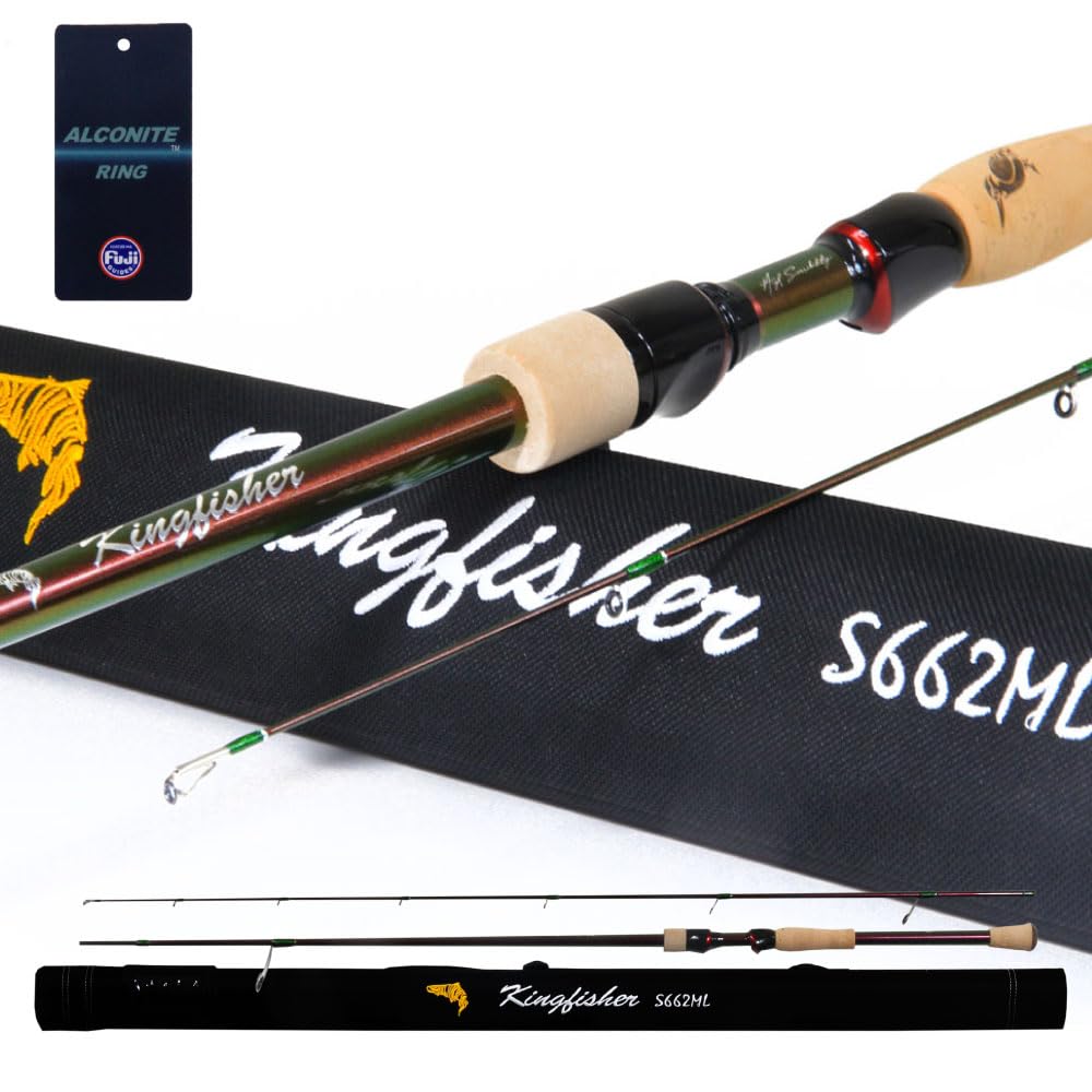 Orig Fishing Tackle Kingfisher Lure Style for Bass and Rockfish, S662ML (with Hard Rod Case) (ori-784061)