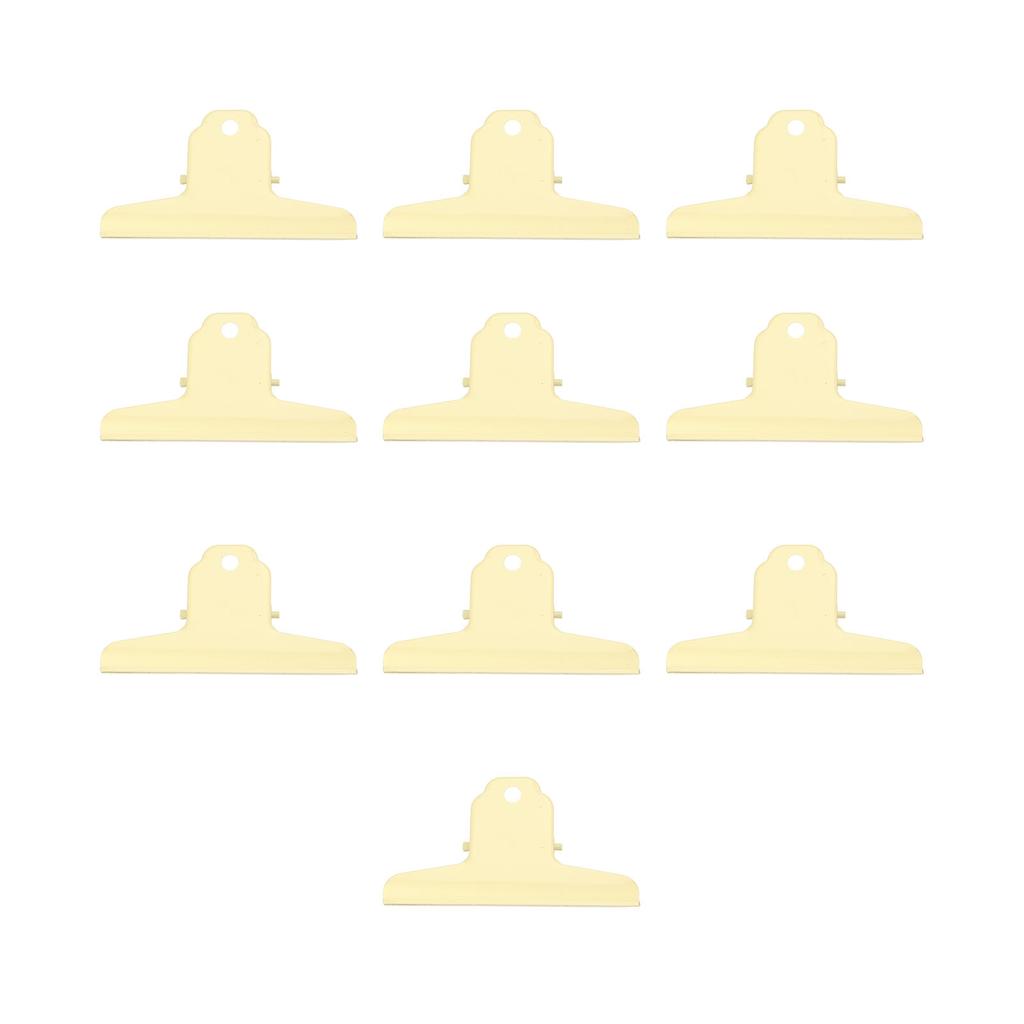 10pcs Metal  Clip Multipurpose Strong Grip Large Paper  Clips for Office School Yellow