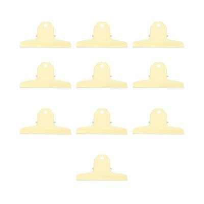 10pcs Metal Binder Clip Multipurpose Strong Grip Large Paper Binder Clips for Office School Yellow