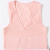Women Ribbed Knit Sleeveless Racerback Crop Tank Top