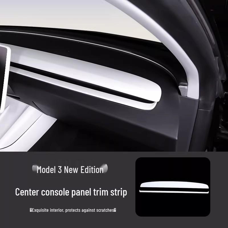 Tesla Model Y/YL/3 Center Console Dashboard Sticker - White Interior Decoration
