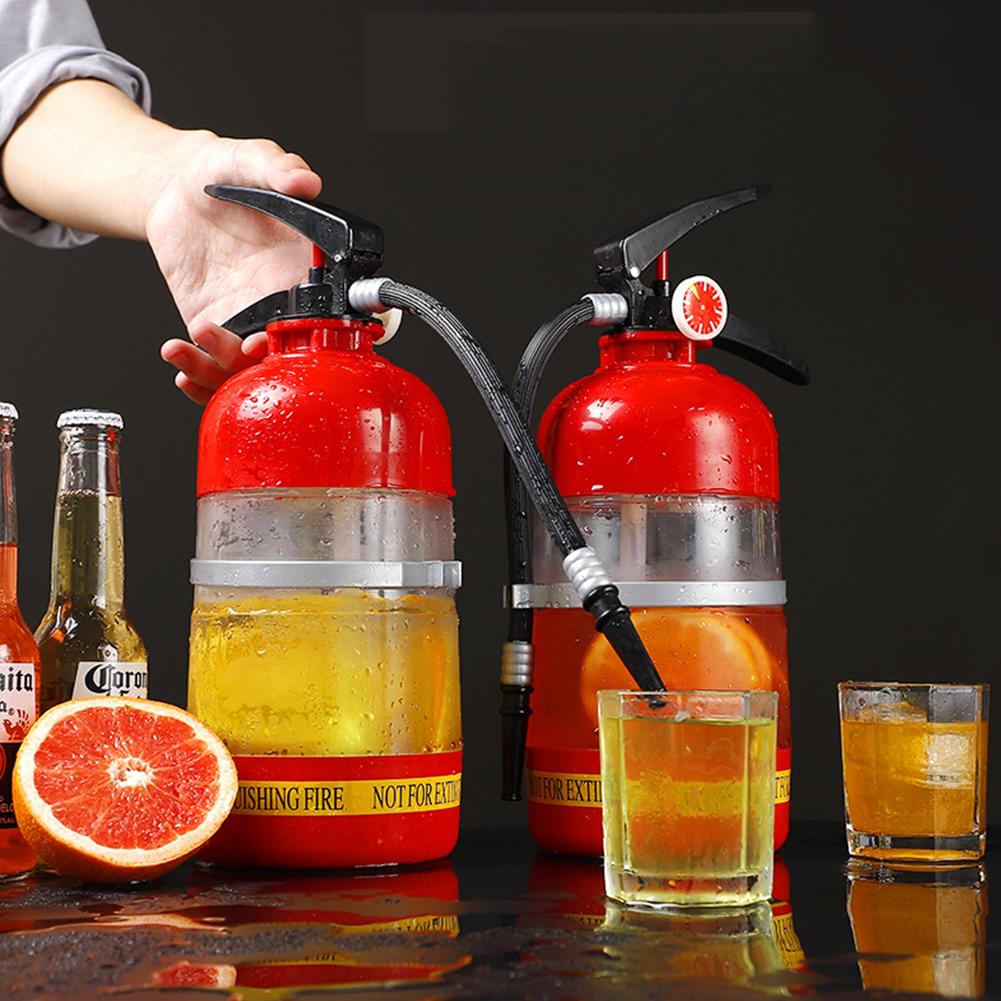 1.5L Wine Drink Dispenser Fire Extinguisher Pourer Hand Press Type Extinguisher Shape Beer Machine Beer Barrels Bar Accessories