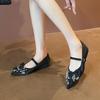 Zapatos Planos de Mujer con Punta Fina y Diseño de Flor de Marca de Moda, Casuales para Boda y Fiesta, Cómodos, Zapatos Mary Jane con Pedrería