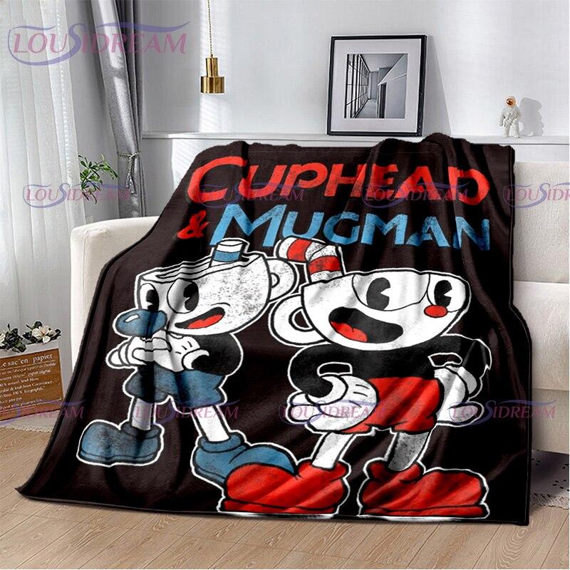 Kreslený roztomilý šálek s potiskem přikrývka pohovka přikrývka cestovní povlečení přikrývka flanelová přikrývka přehoz přes postel lehké cestovní