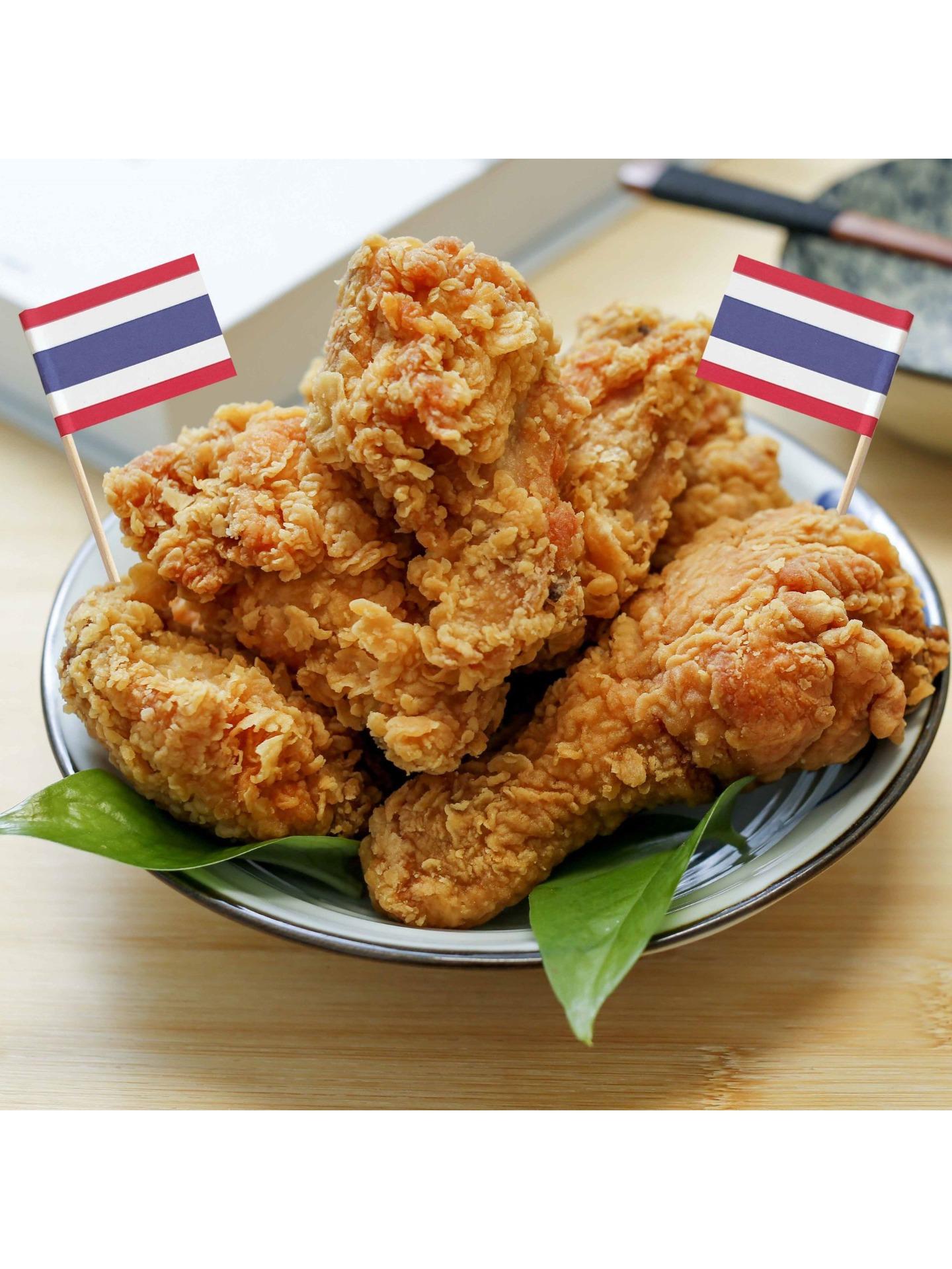 

100Pcs Wooden Toothpick Flags Thai Restaurant Decor Hotel Supplies Steak Pizza Fruit Sticks Decorating Tools