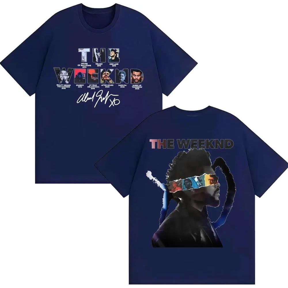 

The Weeknd After Hours Til Dawn European Tour T-shirts Men s Clothing Fashion Hip Hop Style T Shirt Oversized Cotton Tshirt 2XL