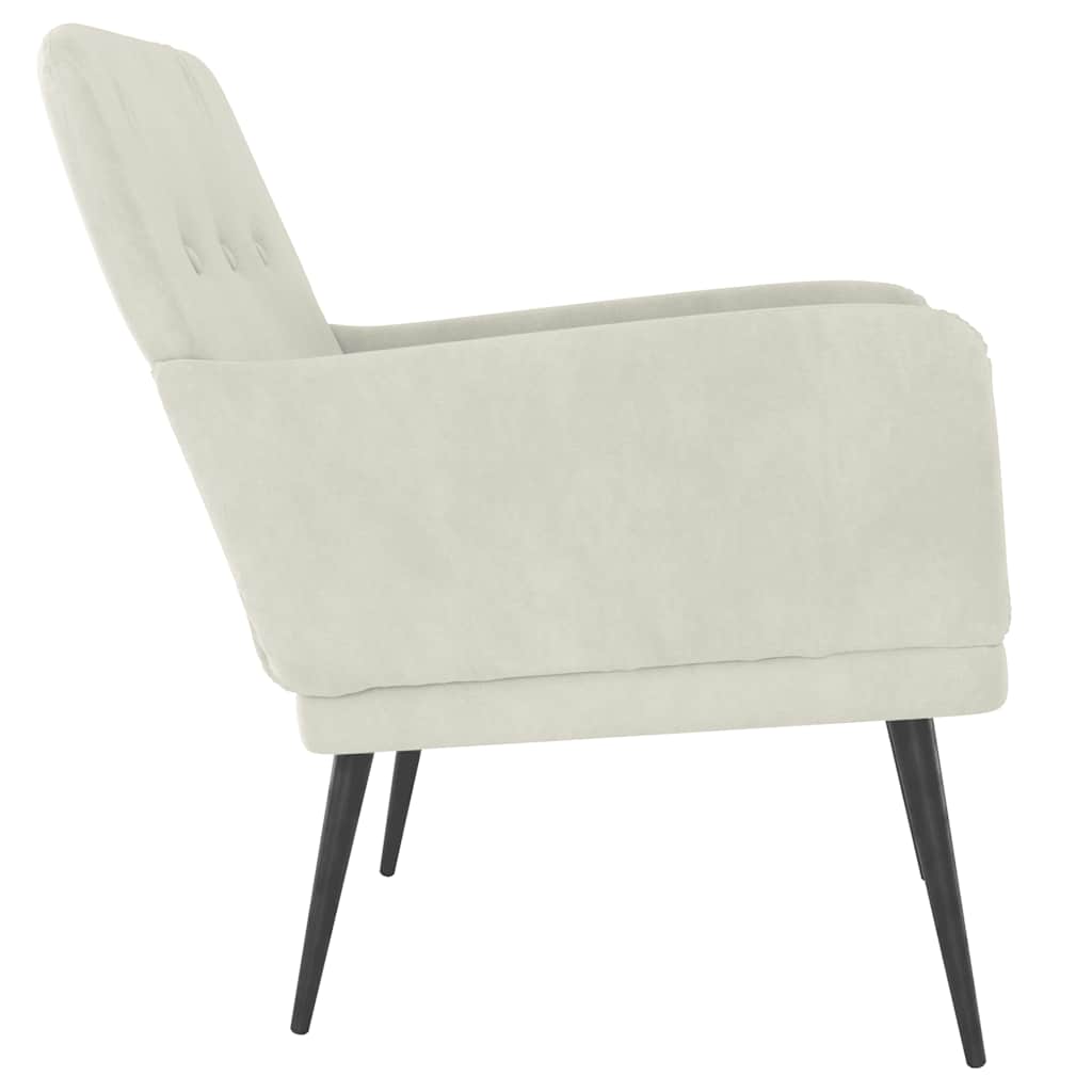 vidaXL Sessel Creme 62x79x79 cm Samt
