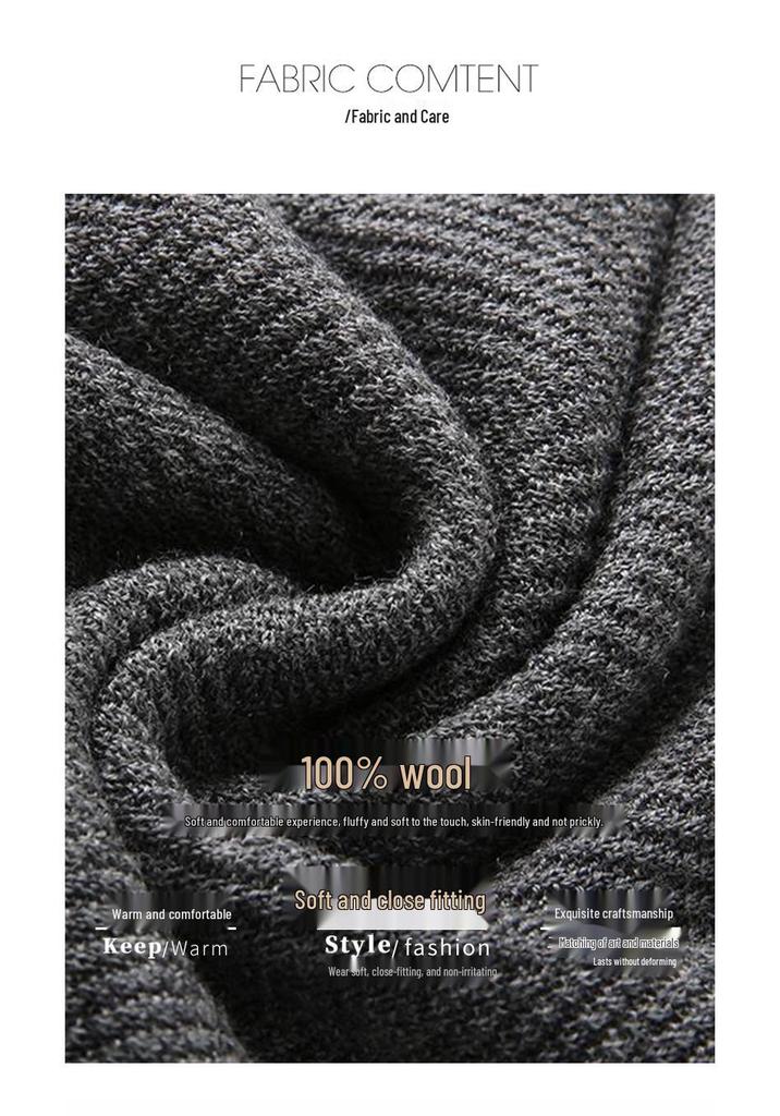 Women's Seamless Fishbone Pattern Sweater - 100% Pure Wool, Autumn/Winter Knit Base Layer