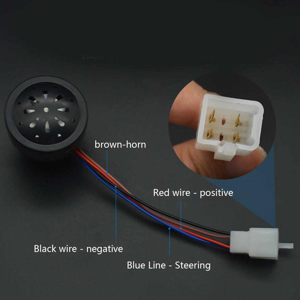 2 in 1 Bike SUV Horn Electric Horn LED 48/60V Universal Electric Motorcycle Horn Motorbike Replacement Electric Horn Car