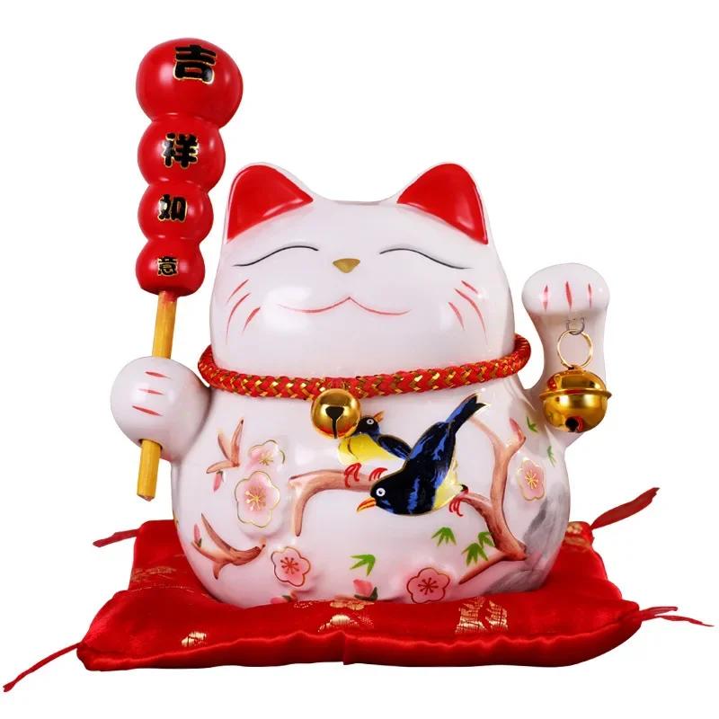 5 Inch Zhaocai Cat Ceramic Piggy Bank Store Opened Creative Gifts Home Living Room Japanese Rich Cat Ceramic Trinket