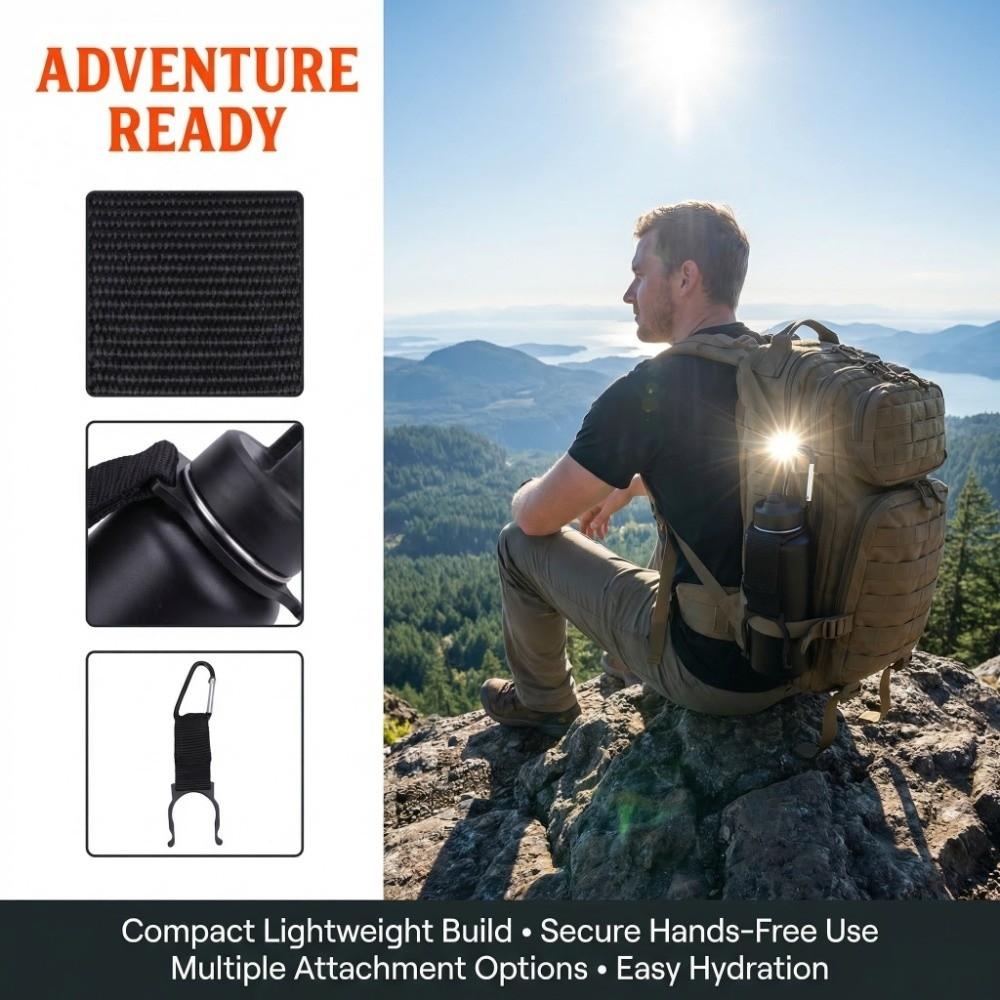 14 sztuk Aluminiowy Klips Klamra do Butelki Wodnej Kolorowy Przenośny Uchwyt na Butelkę Outdoor Kemping