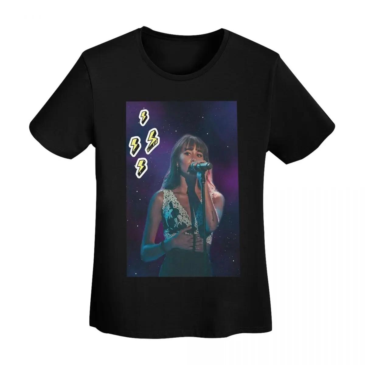 

Aitana Ocana Singer TShirt Women Short Sleeve T Shirts Round Neck Streetwear Cotton Summer Tees Streetwear 4XL