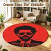 Round Rug Custom NameThe Weeknd Pattern Non Slip Carpet Home Floor Decor