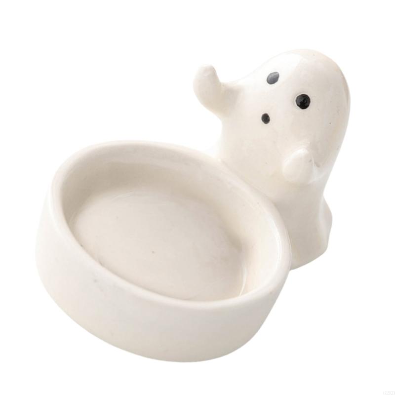 62KD Ceramics Cartoon Ghostly Figurine Candleholder Halloweens Decorative Scented Tealight Candlestick for Party Setting