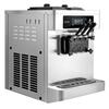 Commercial Ice Cream Machine, 20-28L/H Yield, 2200W 3-Flavor Countertop Soft Serve Ice Cream Maker with 2 X 6L Hoppers & Built-In Puffing Pump,
