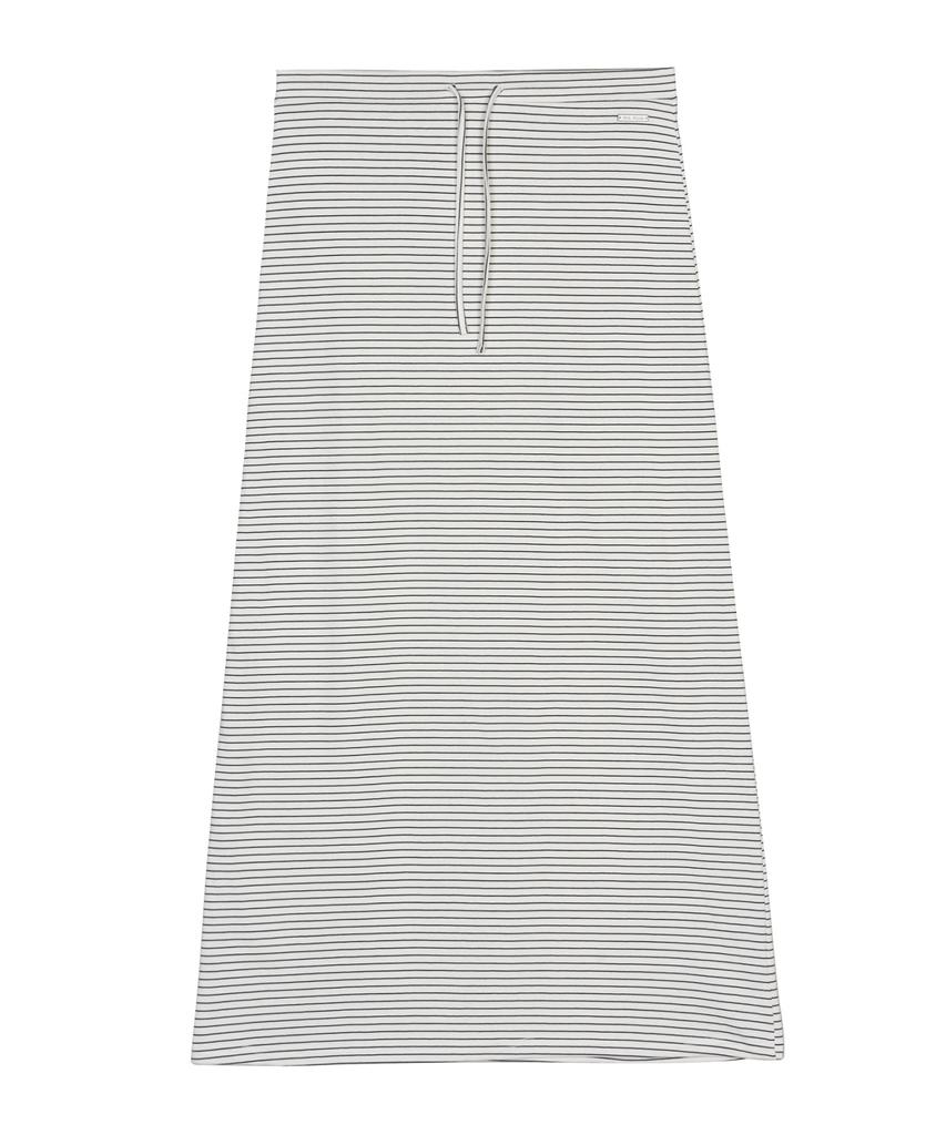 Nigaennikol Stripe String Long Skirt_White