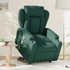VidaXL Fauteuil inclinable de massage Vert foncé Tissu 3204500