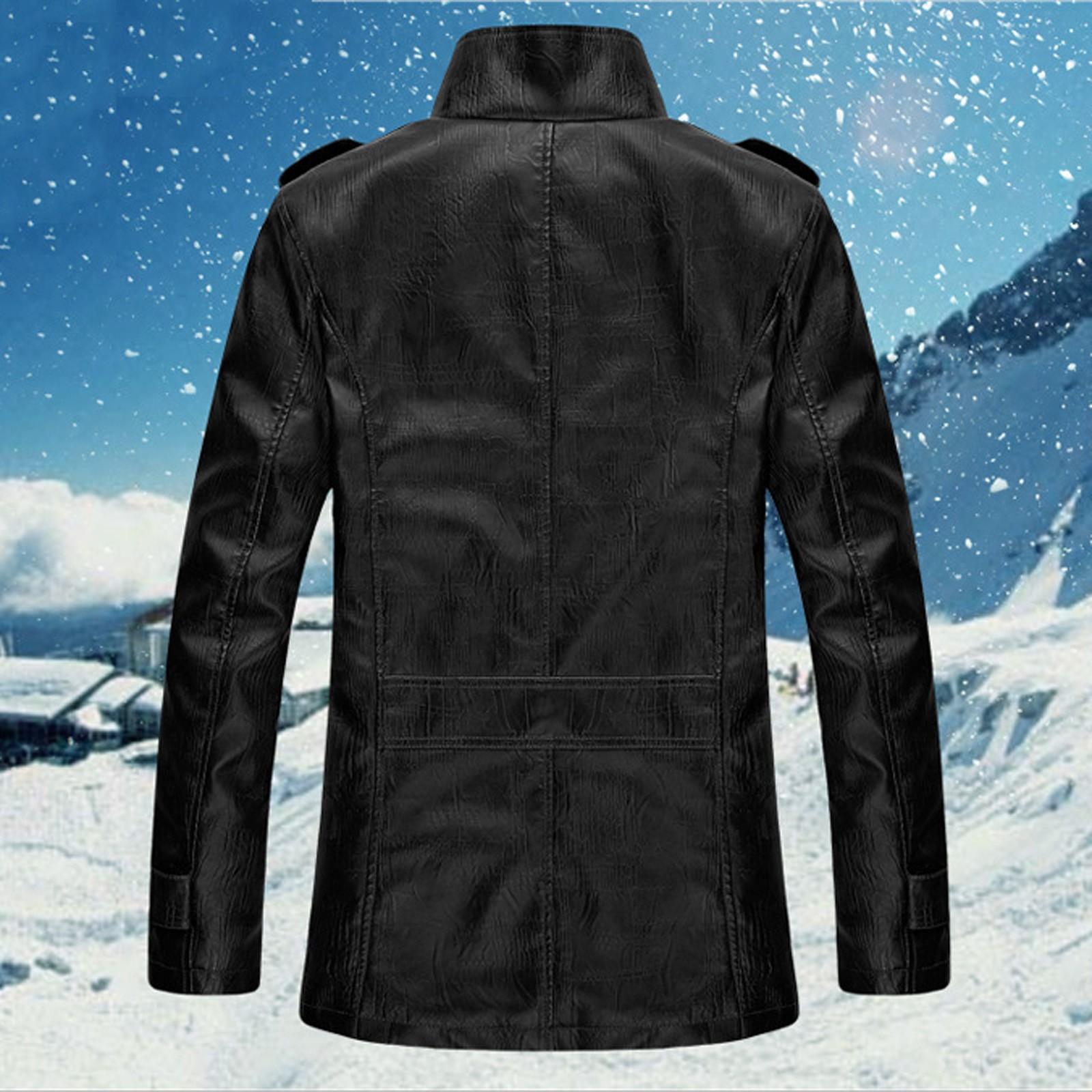 Мужская зимняя куртка с лацканами — фото 3