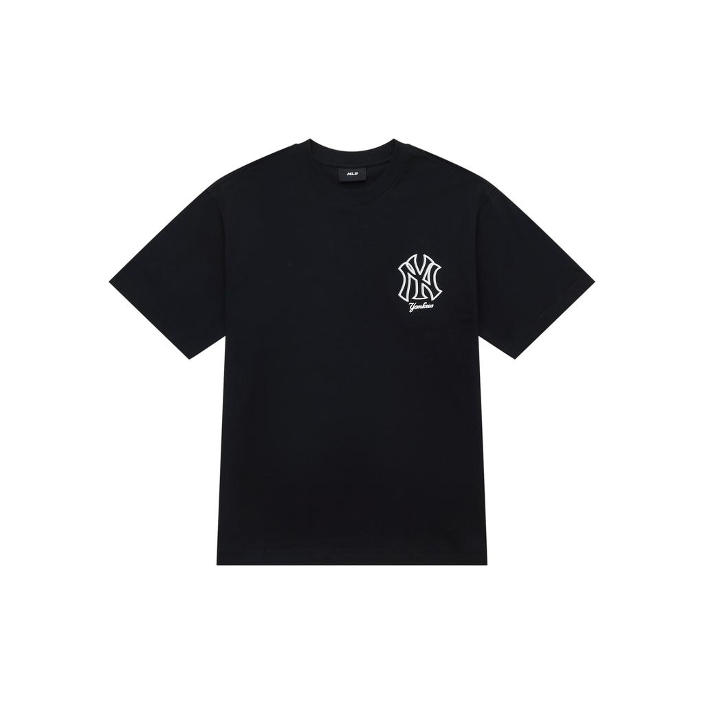 MLB Basic Logo Fashion Sports Collection T Shirt Unisex Black 3ATSB0343-50BKS
