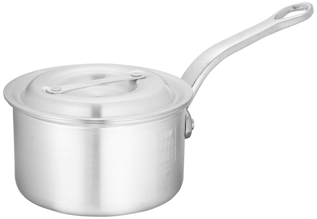 EBM Aluminum Pro Chef Deep Single-Handle Pot (with measuring marks) 15cm