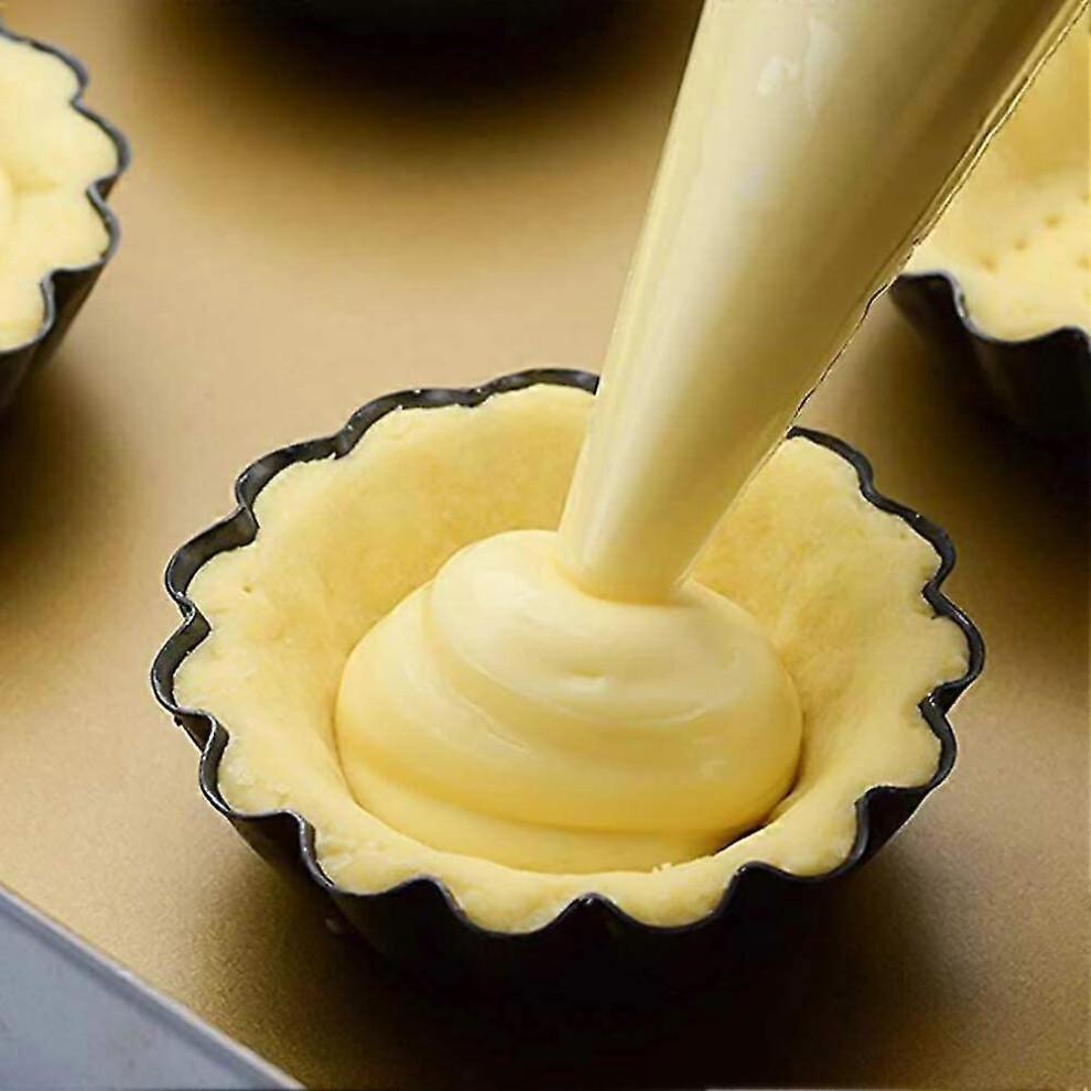 Egg Tart Moulds 12 Pcs , Mini Tart Pan for Baking, Aluminum Tins Molds