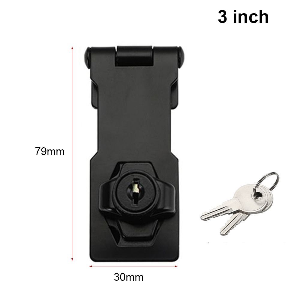 Buckle Burglarproof Cupboard Zinc Alloy Drawer Cabinet Door Lock Keyed Hasp Lock