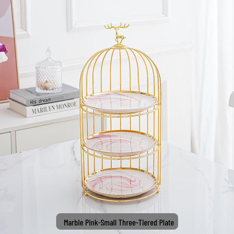 Трехъярусная керамическая подставка для фруктов и конфет