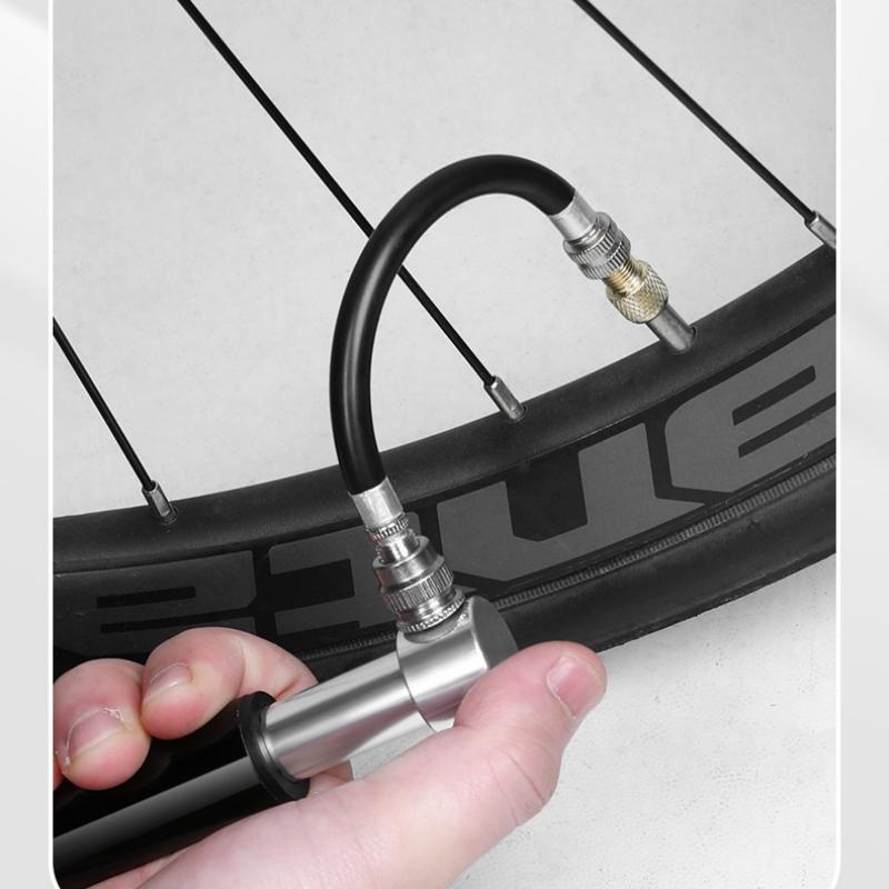 Aluminum Alloy Portable Mini Bike Pump Hand Air Inflator Lightweight Design for Fast Cycling Tire Inflation Outdoors