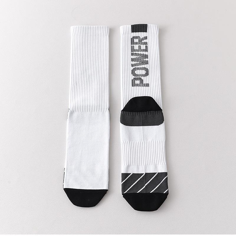 

Мужские весенне-летние тонкие, быстросохнущие, дезодорирующие и дышащие спортивные носки до середины икры, длинные носки до икры для бадминтона, бега и баскетбола 1 pair белый