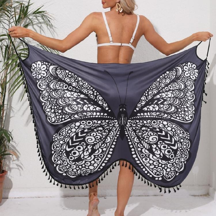 Breathable Soft Swimsuit Dress Pool Parties Dress Sleeveless Feature 3D Butterfly Detailing For Island Getaways Spa