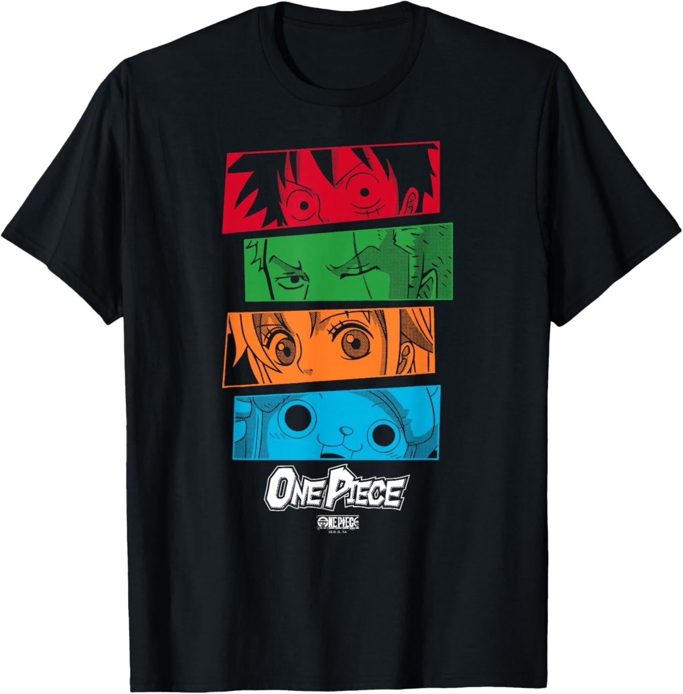 One Piece Anime Straw Hat Crew Character Eyes T-Shirt XXXL