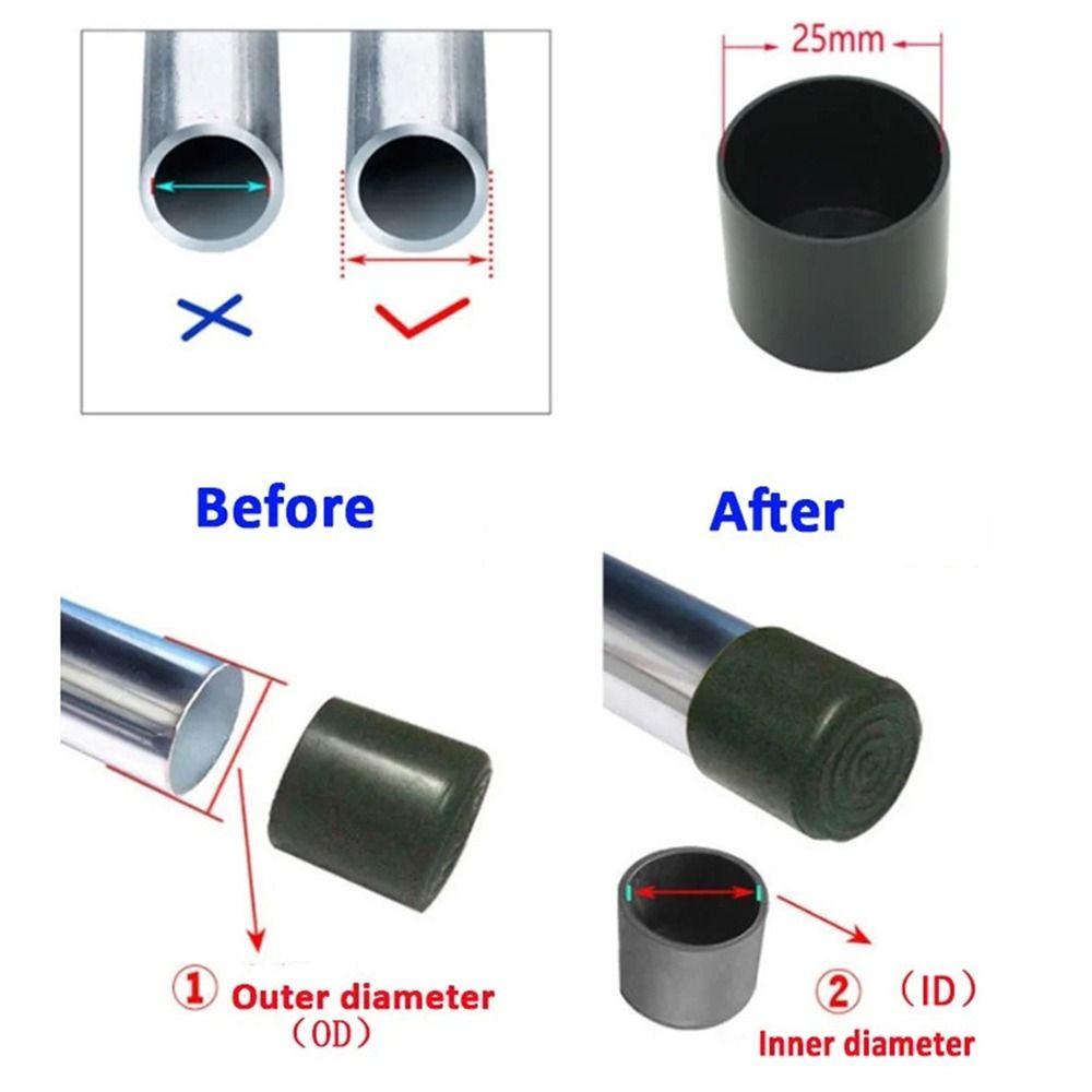 1Pcs Table Bottom Cover Round Tube Plug Furniture Feet Tubing End Covers New Chair Leg Caps