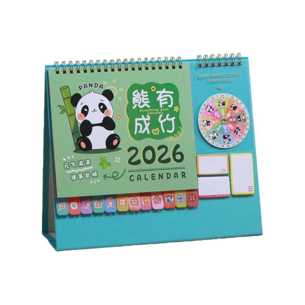 Coil Binding 2026 Desk Calendar Month Date Display Standing Flip Calendar Daily Planning