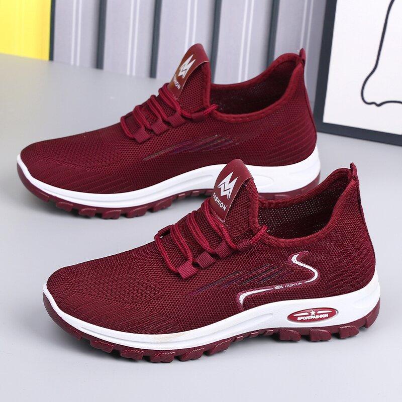 Jianbu shoes  autumn new fly-woven mesh elderly shoes women's soft-soled casual shoes gifts