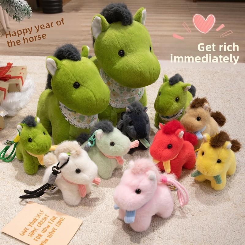 Pony Plush Figurine With Pp Cotton Filling Handmade Animal Decor For Home And Office Use