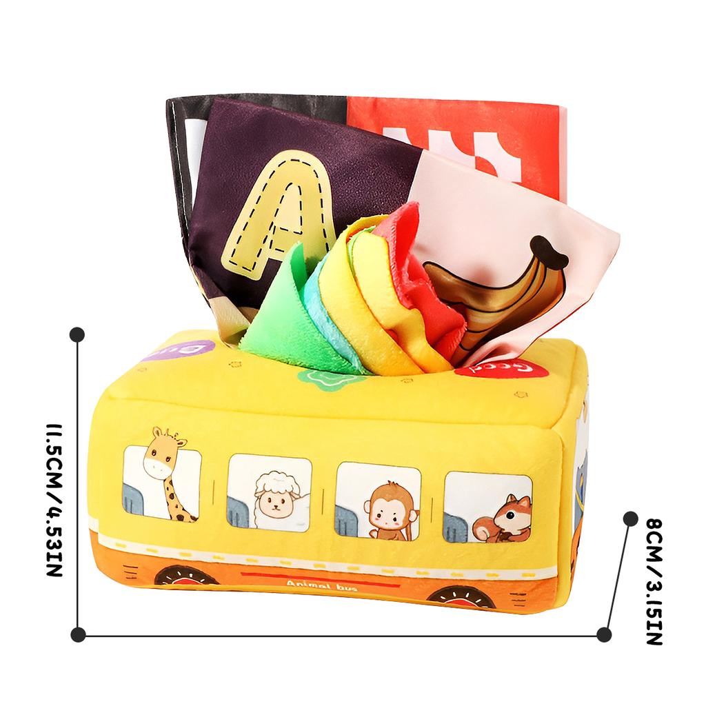 Montessori Cloths Toys Magic Cotton Animal Tissue Box Kids Finger Exercise Cloth Busy Box Toys Baby Educational Activity Sensory