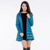 Pinghu leichte und dünne Daunenjacke Damen mittel und lang mit Kapuze Herbst und Winter neu schlank und leicht dünn große Größe Mantel
