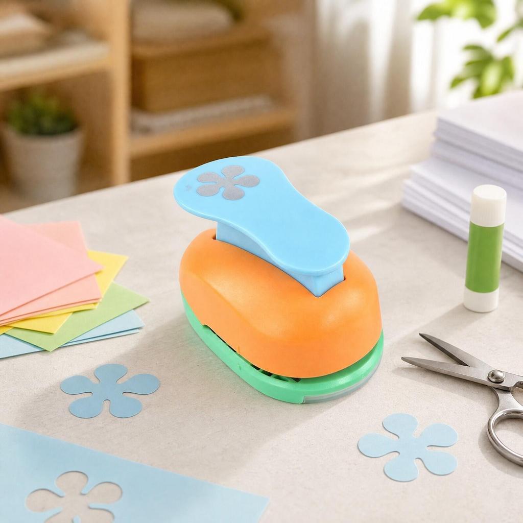 Manual Paper Decorative Hole Punch Accurate Cm Shape Smooth Cutting for Crafters, Teachers,