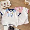 Girls' Summer Short Sleeve Pullover - New Style Round Neck T-shirt for Kids