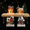 Christmas Decoration Micro Landscape Resin Glowing Christmas Small House Christmas Gift Creative Desktop Resin Ornaments