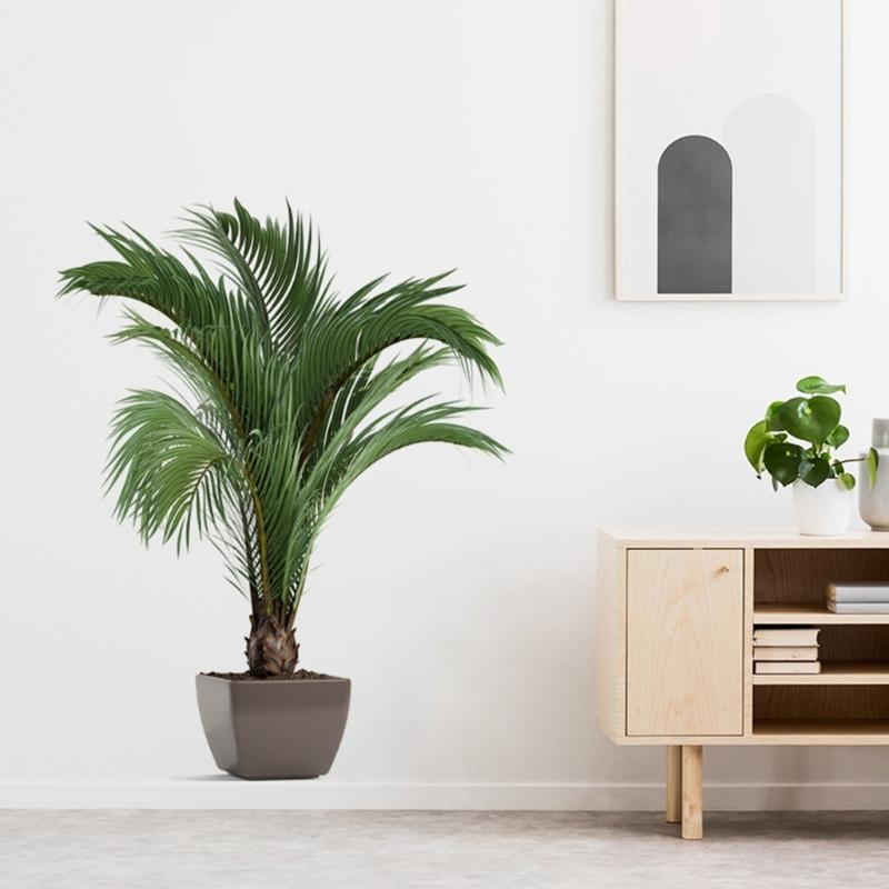 Simulation Greenery Potted Plant Wall Decal Easy Peeling and Stick Design Waterproof PVC Sticker for Indoor Space