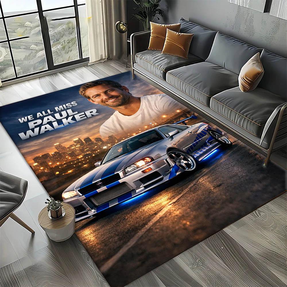 Tappeto Tappeto Artistico Film 3D F-Fast and The F-Furious per Decorazione Stanza Casa Cucina Camera da Letto Divano Regalo Tappeto per Area Bambini Tappetino Antiscivolo