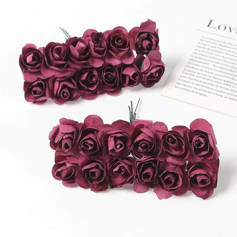In Stock: 2cm Rose Artificial Bouquet for Wedding or Event Decoration