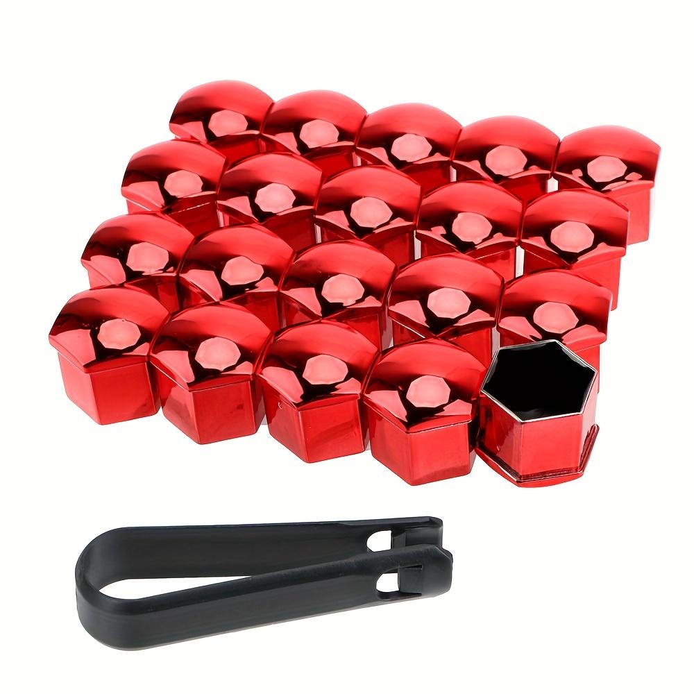 20pcs Vibrant Blue, Black, and Red Plastic Wheel Hub Caps - Rust-Proof, Strong & Sturdy Ideal for Car and Truck Decor, Truck Accessories