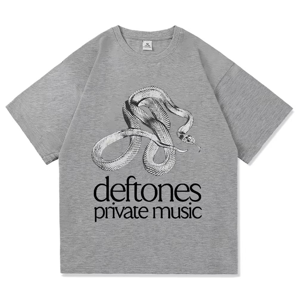 

Men s Summer Private Music Track List Deftones Rock Band Printed Round Neck T-shirt Cotton Loose Large Short Sleeve Street Wear 4XL