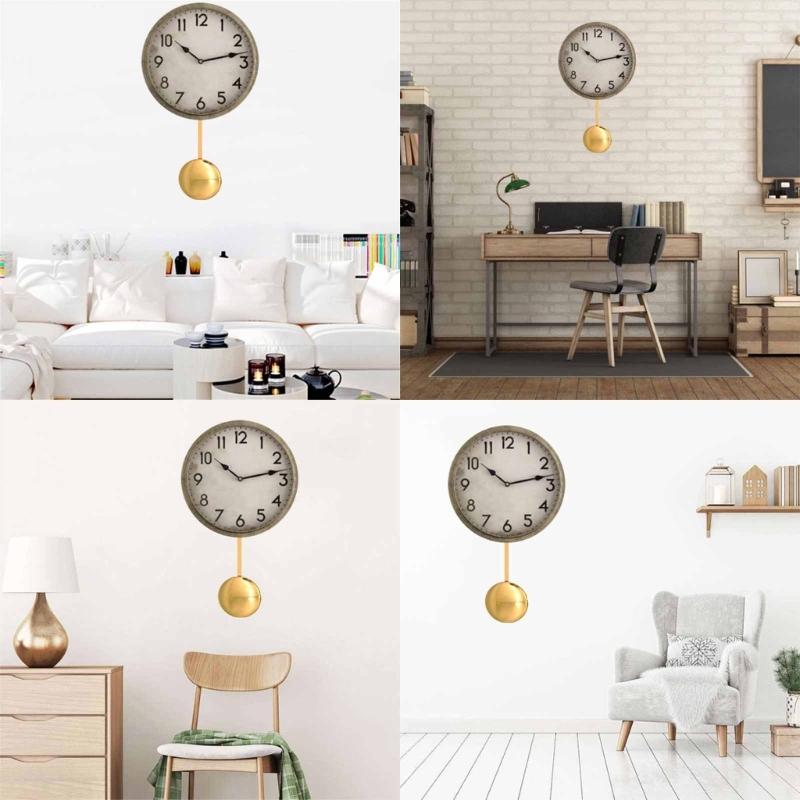Vintage Styles DIY Clock Mechanism Kits with Hourly Chimes Music Box and Metal Pendulum Clock Movement 2 Set of Hands
