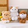 New Cute Pearl Necklace Raccoon Plush Toy Rabbit Doll Comfort Doll Running Table Companion Series